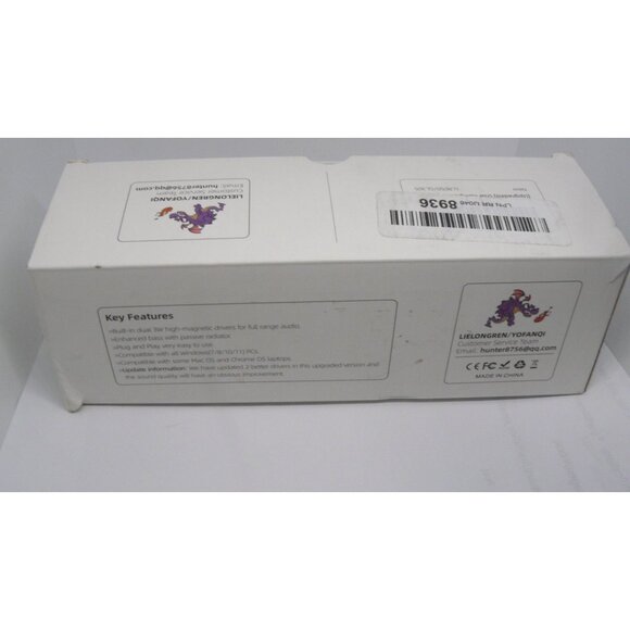 Lielongren/Yofangqi USB-Powered Computer Speaker Dual High-Magnetic Drivers Enha - Picture 2 of 4